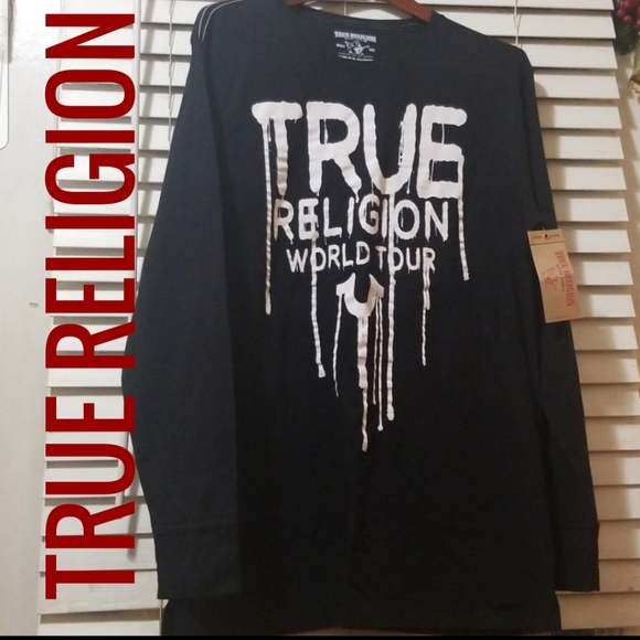 True Religion Other - AUTH MEN'S TRUE RELIGION DRIPS  L/S CREW T SHIRT L